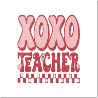 Xoxo Teacher T Shirt Valentine T shirt For Women Posters and Art